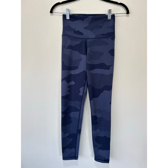 Aerie Chill Play Move womens leggins size S blue camo - Picture 1 of 6